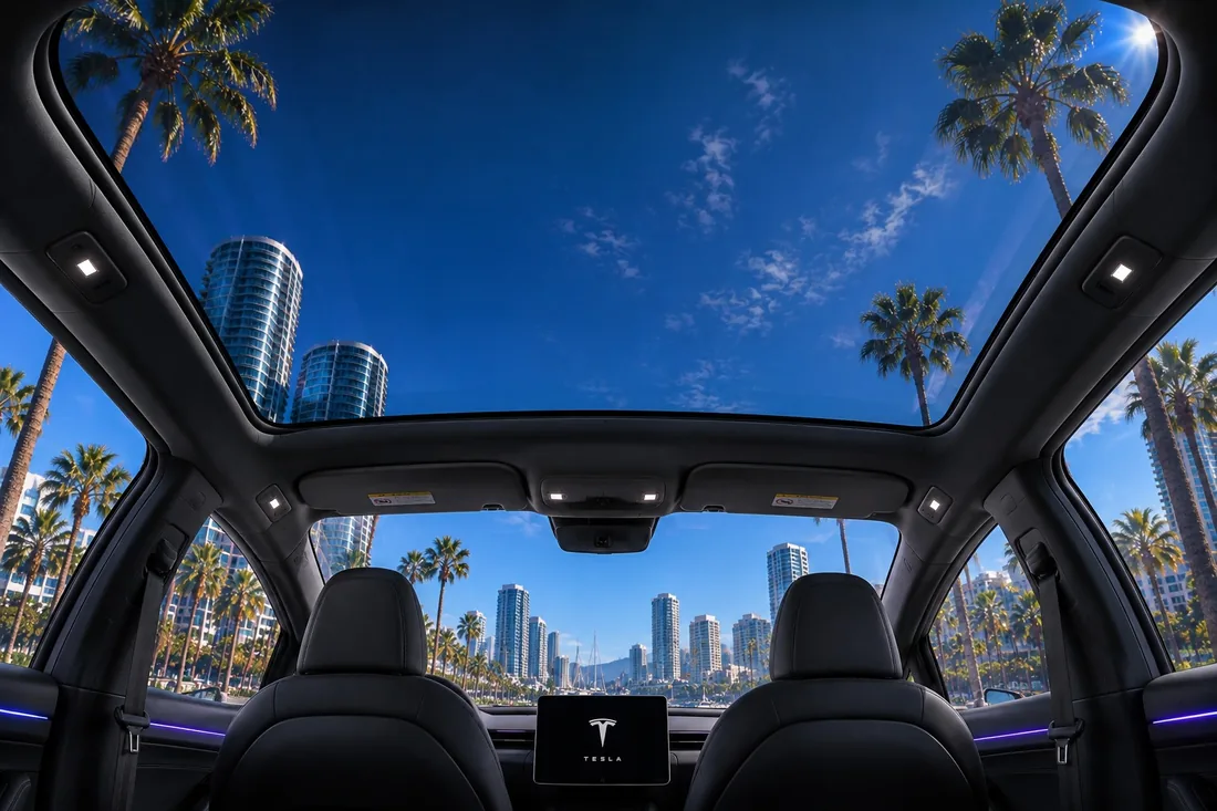 Stationary panoramic glass roof
